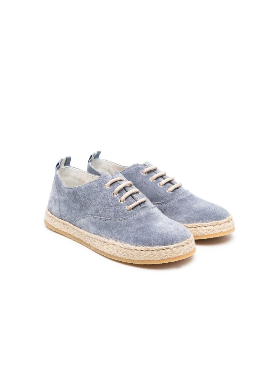 

Brunello Cucinelli Kids кеды на джутовой подошве, синий