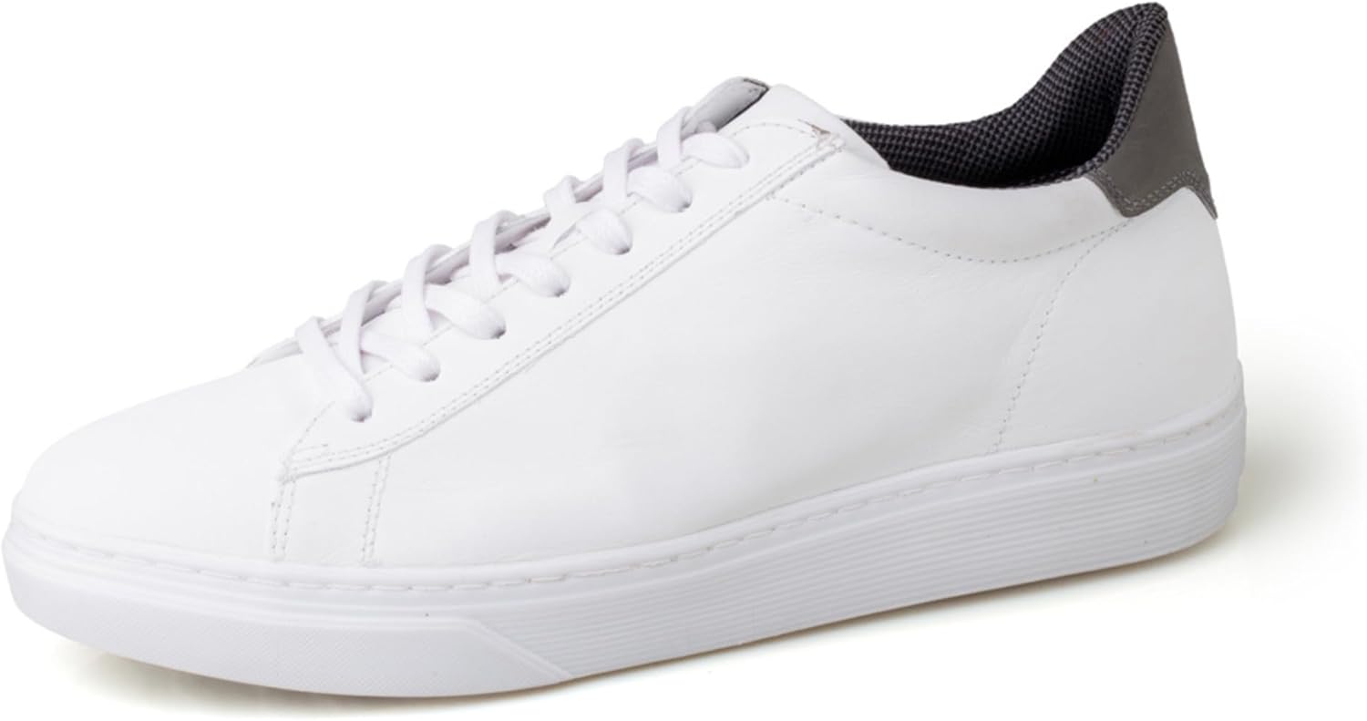 

Мужские невидимые туфли-лифтеры VELZANI Roche - Прибавка к росту 8 см - Натуральная кожа Roche, белый/черный