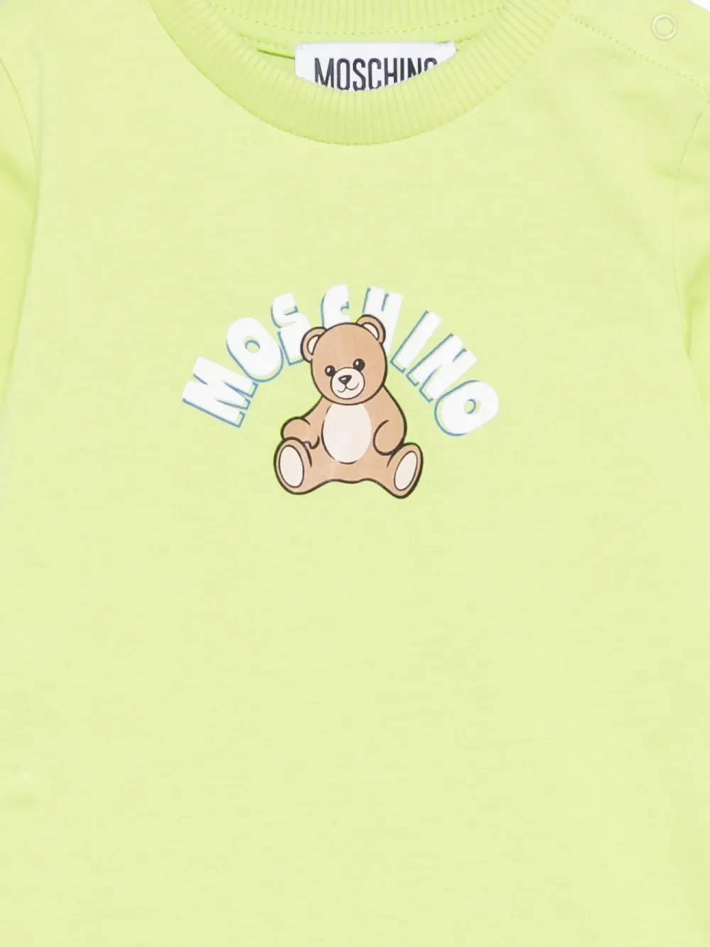 Шорты с графическим изображением Тедди Moschino Kids, зеленый — фото 3