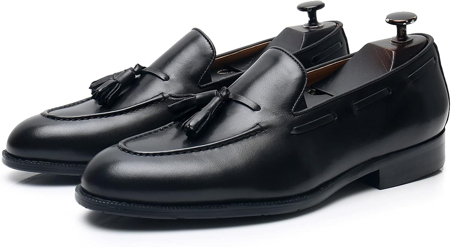 

Мужские лоферы TTiiLoe из натуральной кожи, слипоны-монки для повседневной моды и работы (Цвет: черный, Размер: 44)