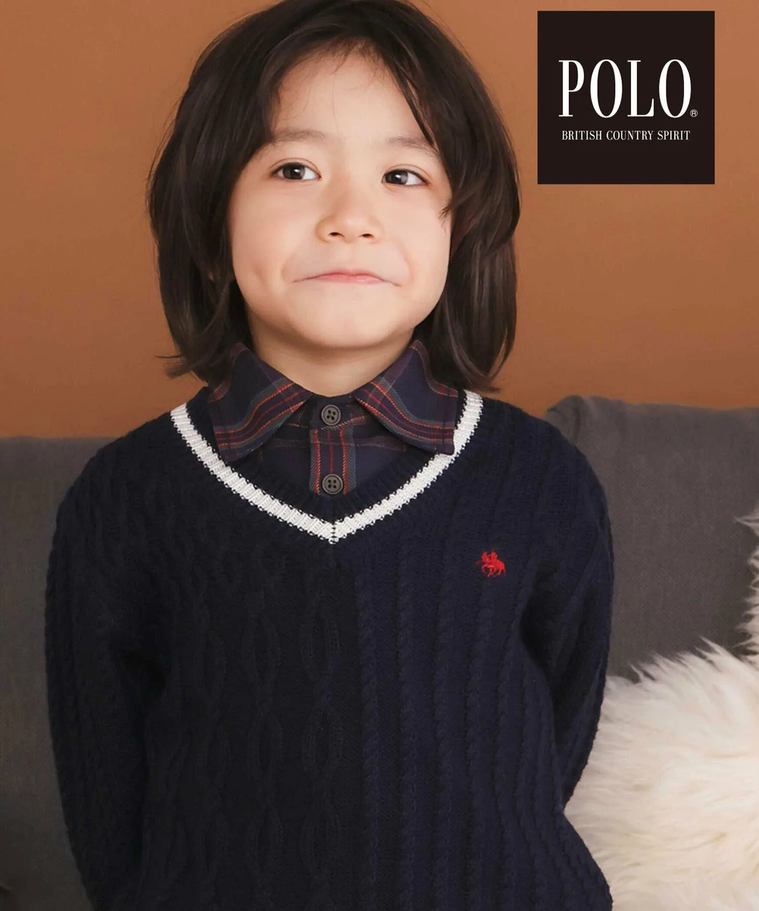 Рубашка POLO BCS*SLAP SLIP в клетку с вышитым нагрудным карманом (80-130 см), созданная в рамках сотрудничества с брендом SLAP SLIP, Navy — фото 3