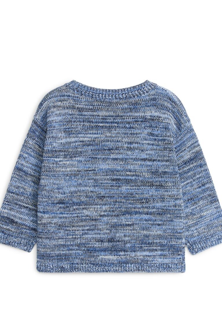 

Хлопковый вязаный свитер H&M, синий