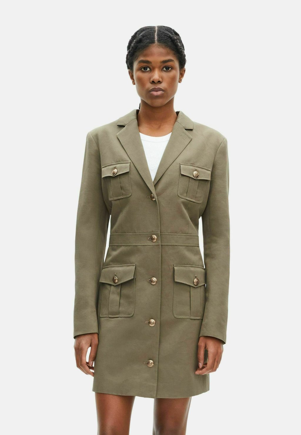 

Платье-рубашка The Kooples, хаки
