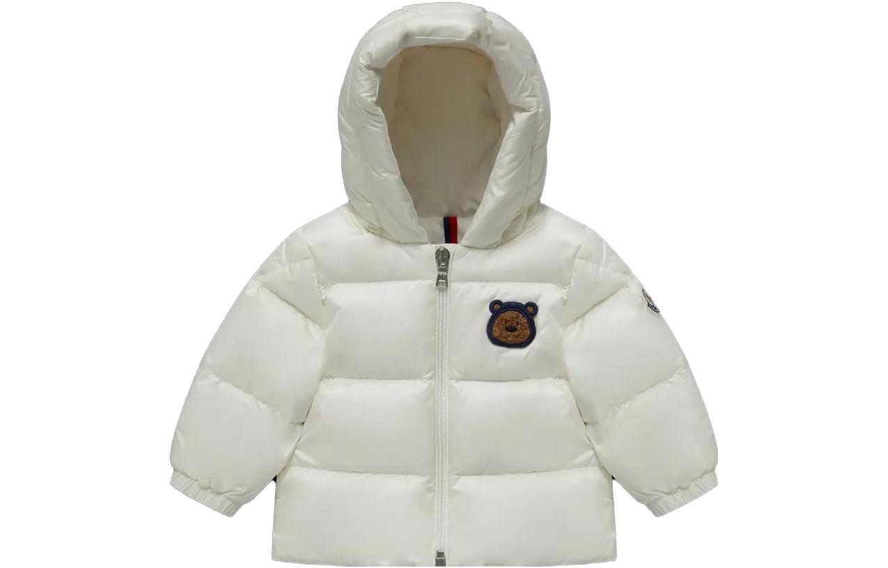 Moncler Пуховая куртка для детей Odon, белая, для младенцев и малышей — фото 3
