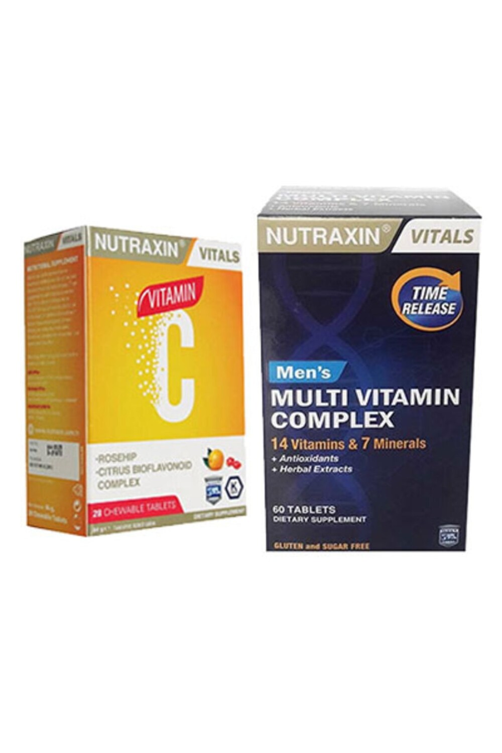 

Nutraxin Витамин С 28 жевательных таблеток и мультивитаминный комплекс для мужчин