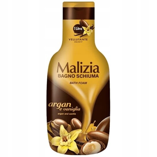 

Пена для ванн жидкая аргана и ваниль 1000мл Malizia Bath