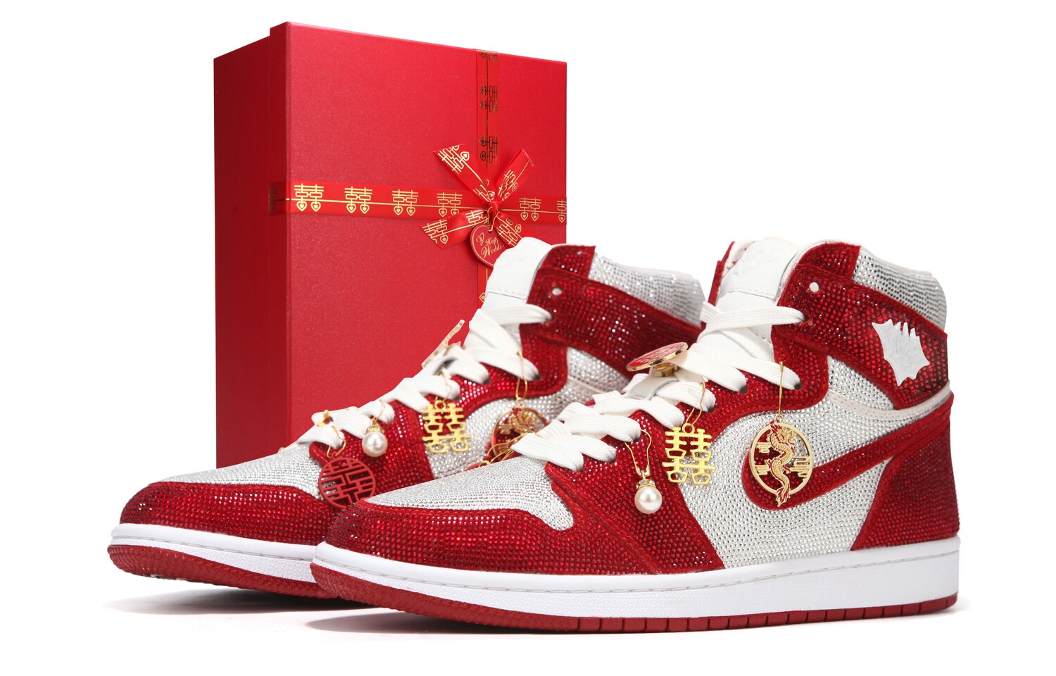 

Кроссовки Vintage Jordan Air Jordan 1, красный/белый
