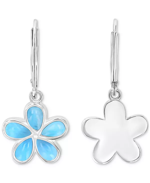 

Серьги из стерлингового серебра с опалом в форме цветка (2,5 карата) Macy'S, silver