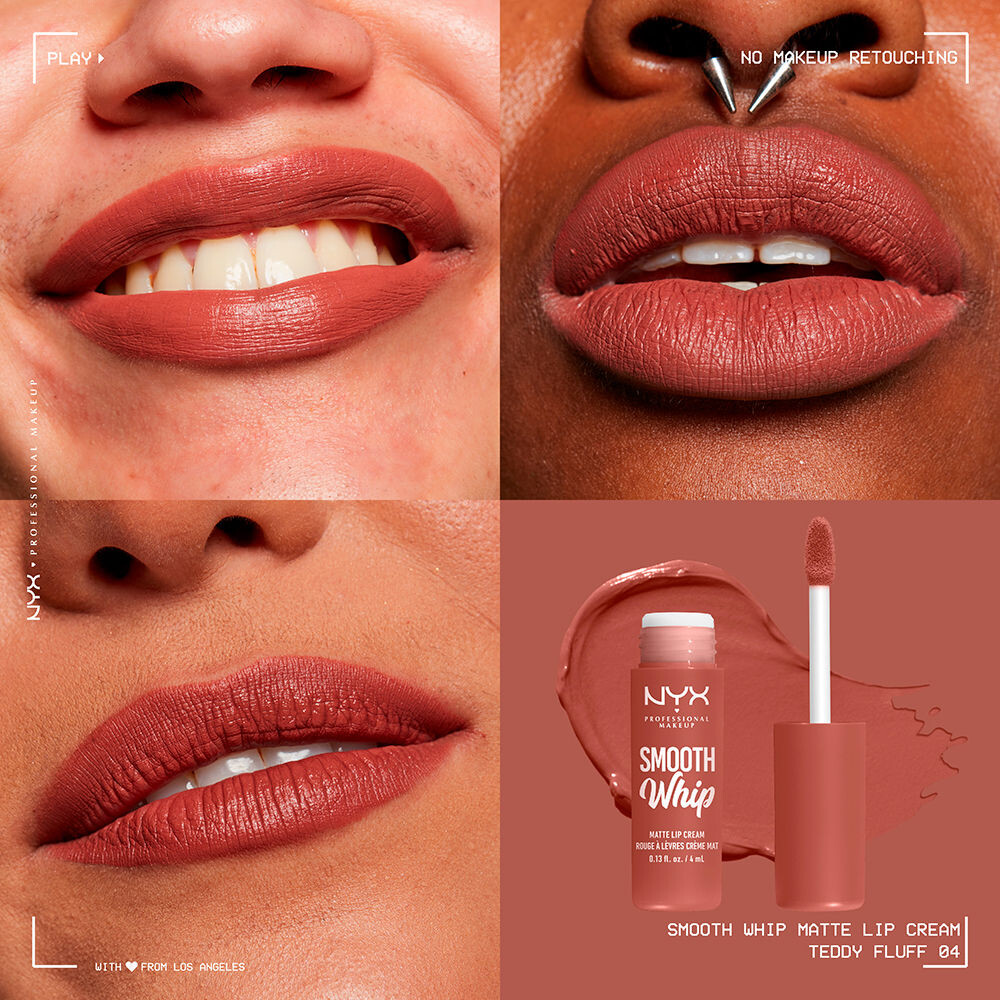 Губная помада Smooth whipe matte lip cream Nyx professional make up, 4 мл, teddy fluff — фото 4