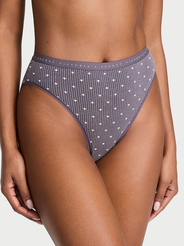 

Трусики-Слипы из эластичного хлопка с высоким вырезом Victoria'S Secret, smooth tornado heart stripes