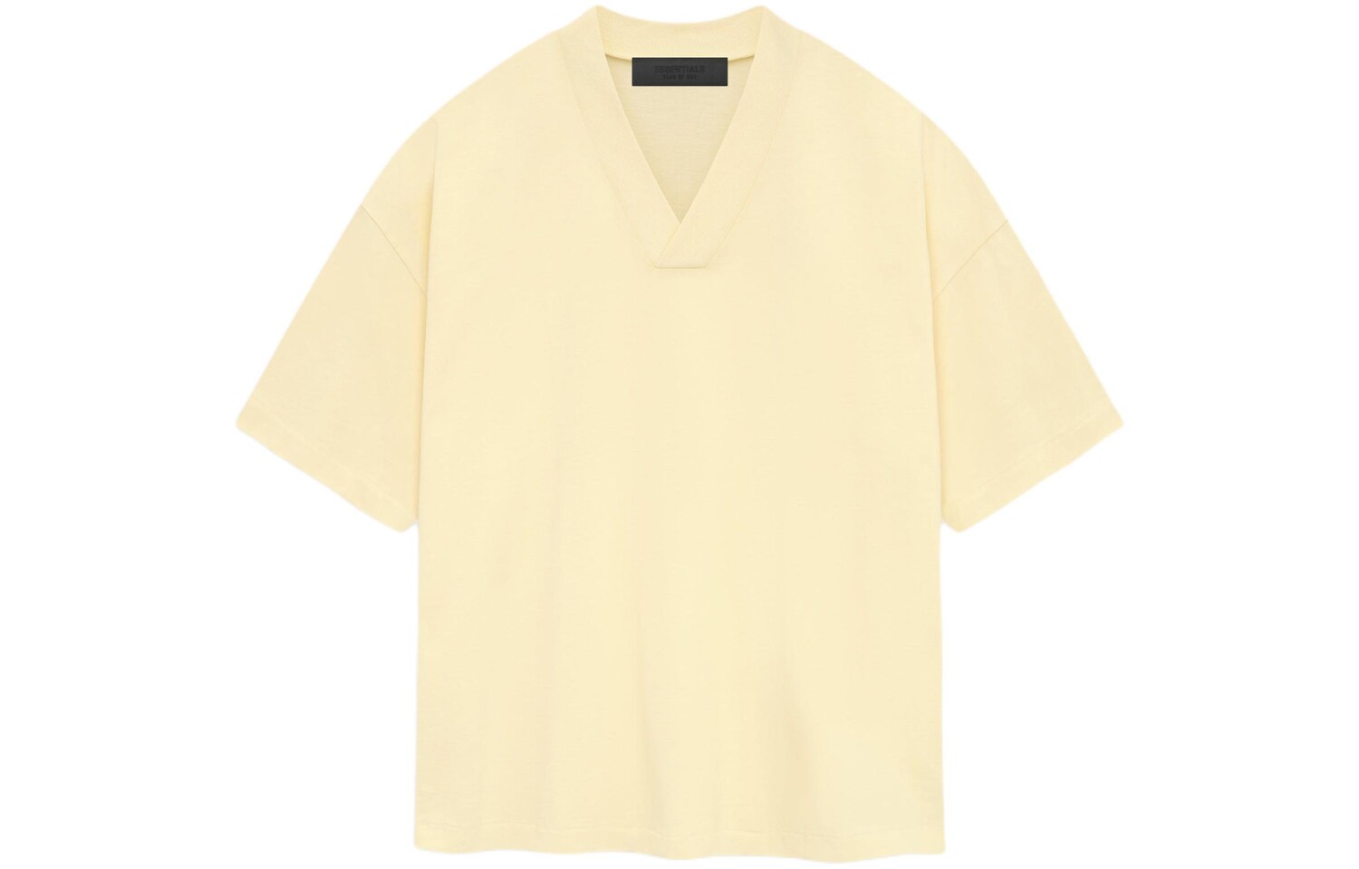 

Футболка из хлопка с логотипом и флокированием Fear Of God Essentials, желтый
