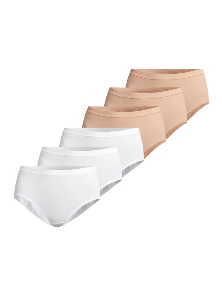 

Conta Длинные трусики из тонкой ребристой ткани бело-бежевого цвета