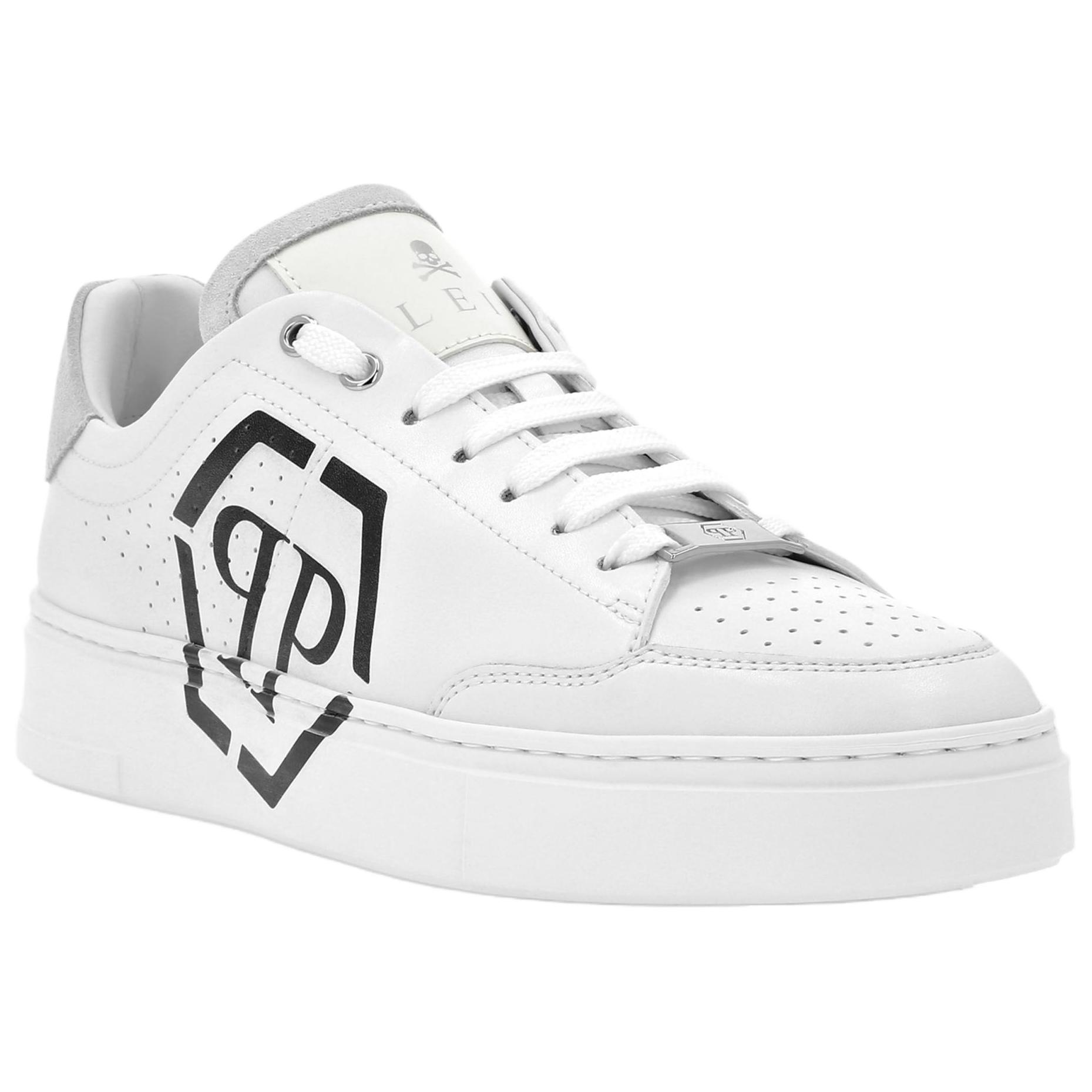 Кроссовки Carson Hexagon Low top мужские белые PHILIPP PLEIN, белый — фото 4