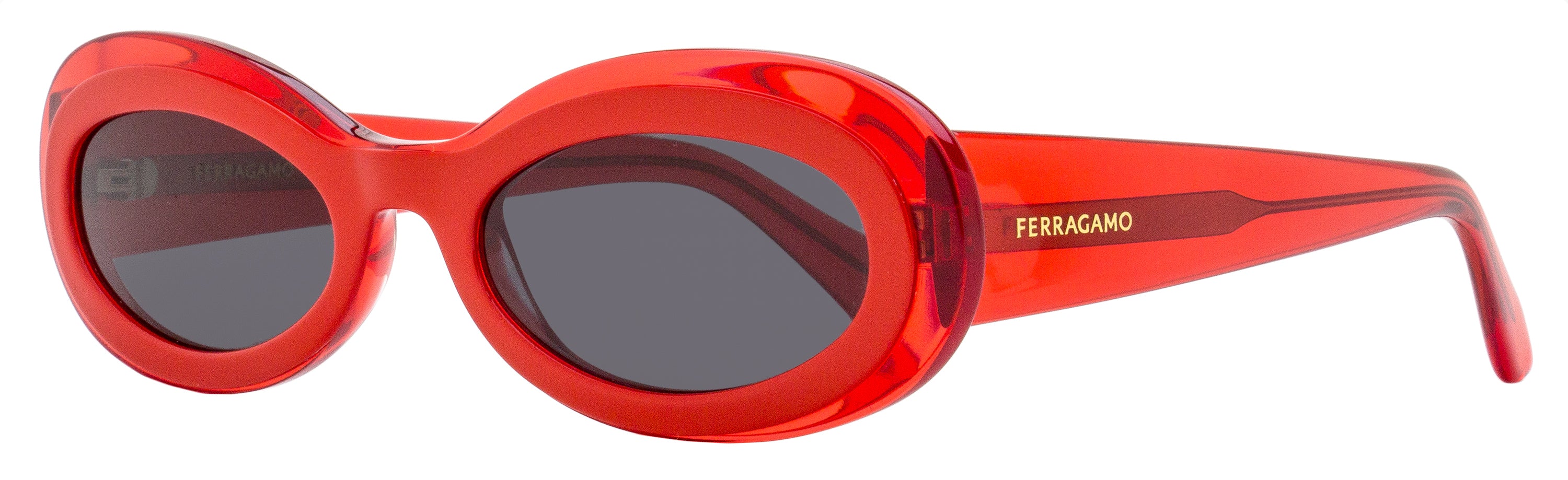 

Женские овальные солнцезащитные очки Ferragamo SF2003S 613 прозрачные красные 54 мм Salvatore Ferragamo