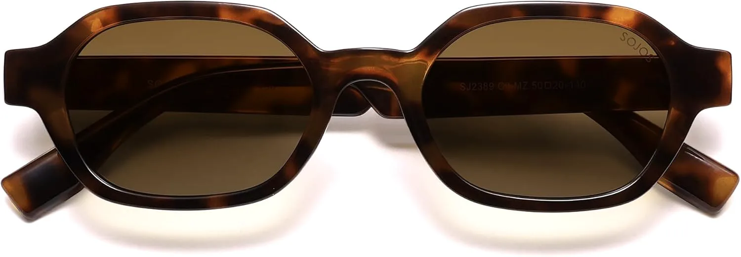 

Солнцезащитные очки SOJOS Retro Polarized Hexagon для женщин и мужчин, UV400, модные прямоугольные, в стиле 70-х, 80-х и 90-х годов, модель SJ2389, Tortoise