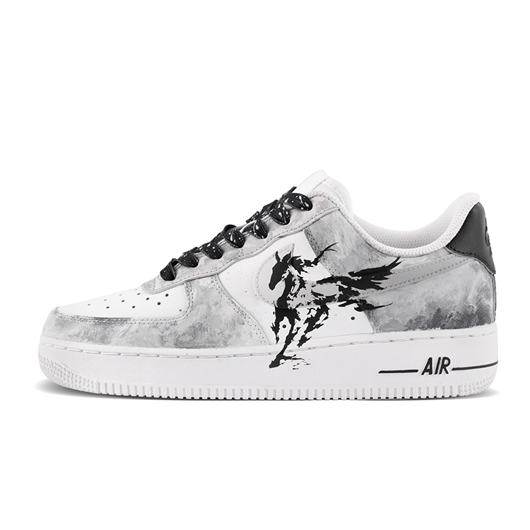 

Nike Кроссовки Air Force 1 Low top мужские серый black