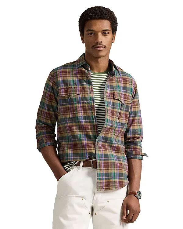 Классическая рубашка в стиле мадрас Polo Ralph Lauren, Multi