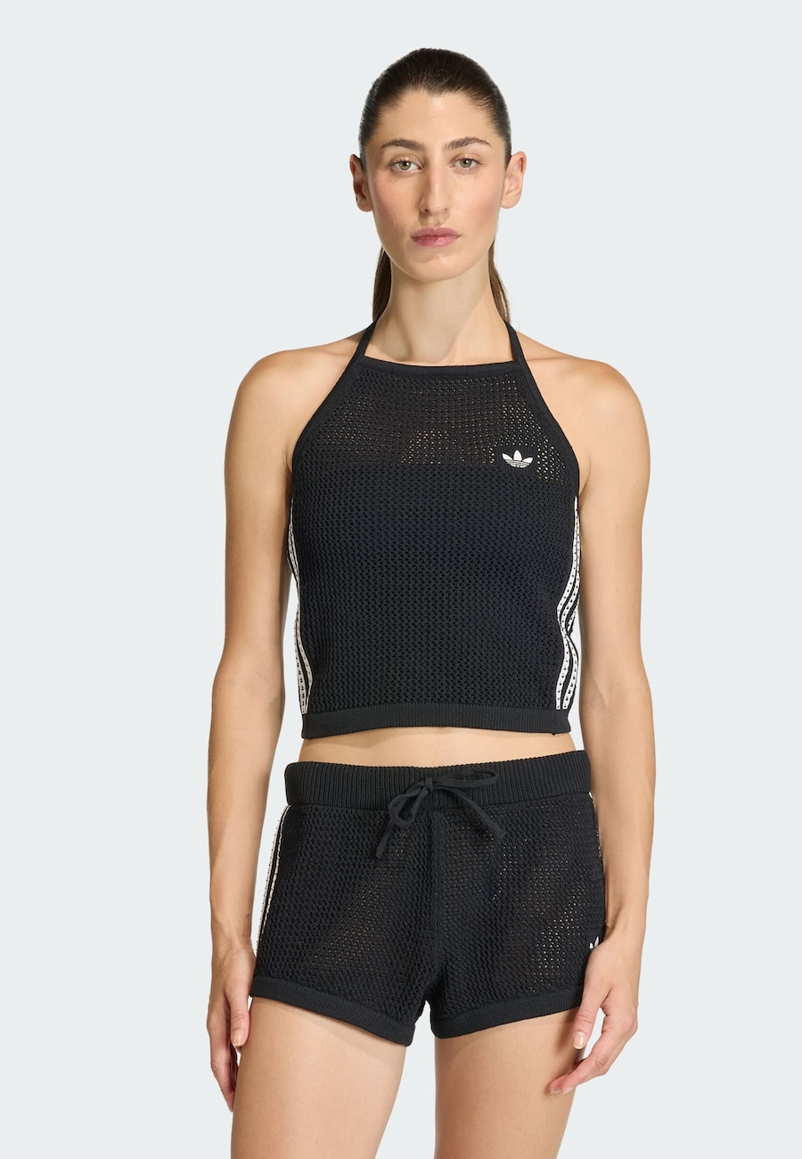 Вязаный топ ADIDAS ORIGINALS, черный — фото 2