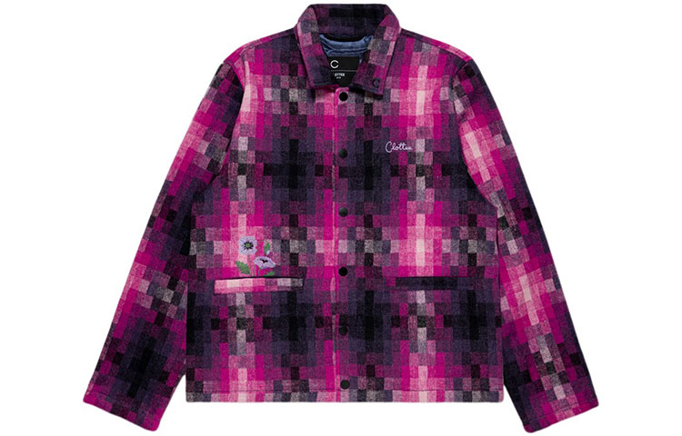 

Куртка унисекс с лацканами, средней толщины, другие Clot, фиолетовый