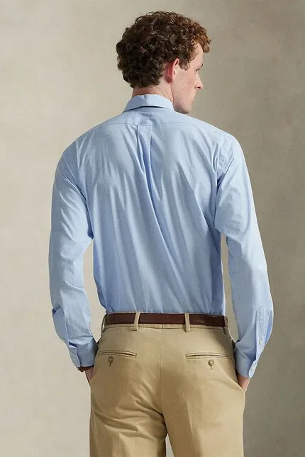 Рубашка из эластичного хлопка Polo Ralph Lauren, синий — фото 2