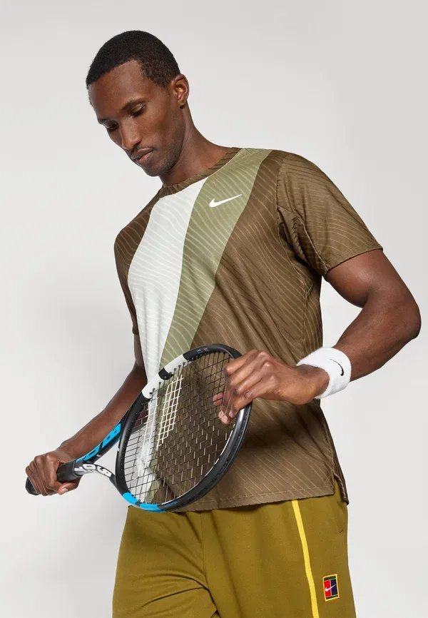 Футболка спортивная Nikecourt Advantage Slam Top, Nike Performance, цвет парусный/темный орех/белый — фото 4