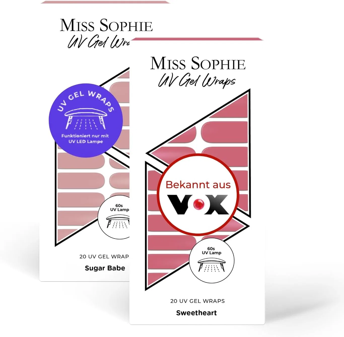 Набор УФ-стикеров для ногтей «Sugar Babe UV & Sweetheart UV» от Miss Sophie Miss Sophie