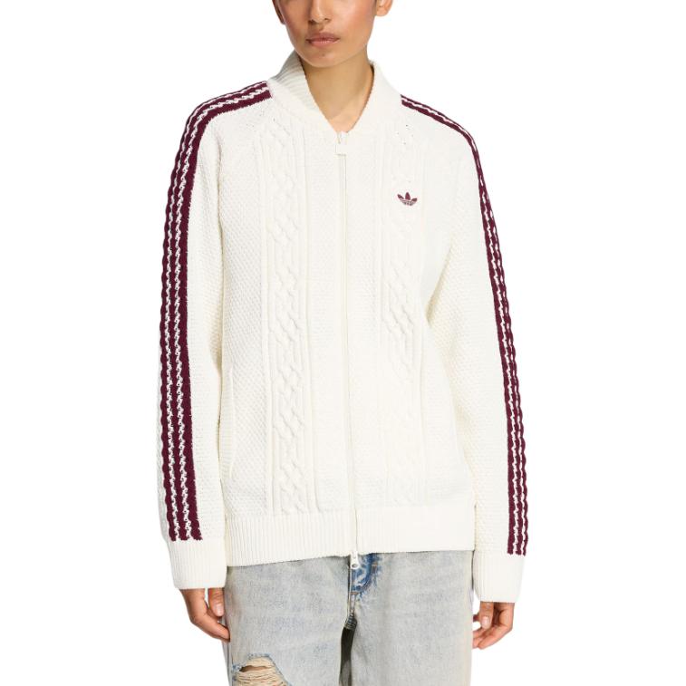 CUTLINE FW25 ARCHIVE вязаный свитер женский Adidas Originals, белый — фото 2