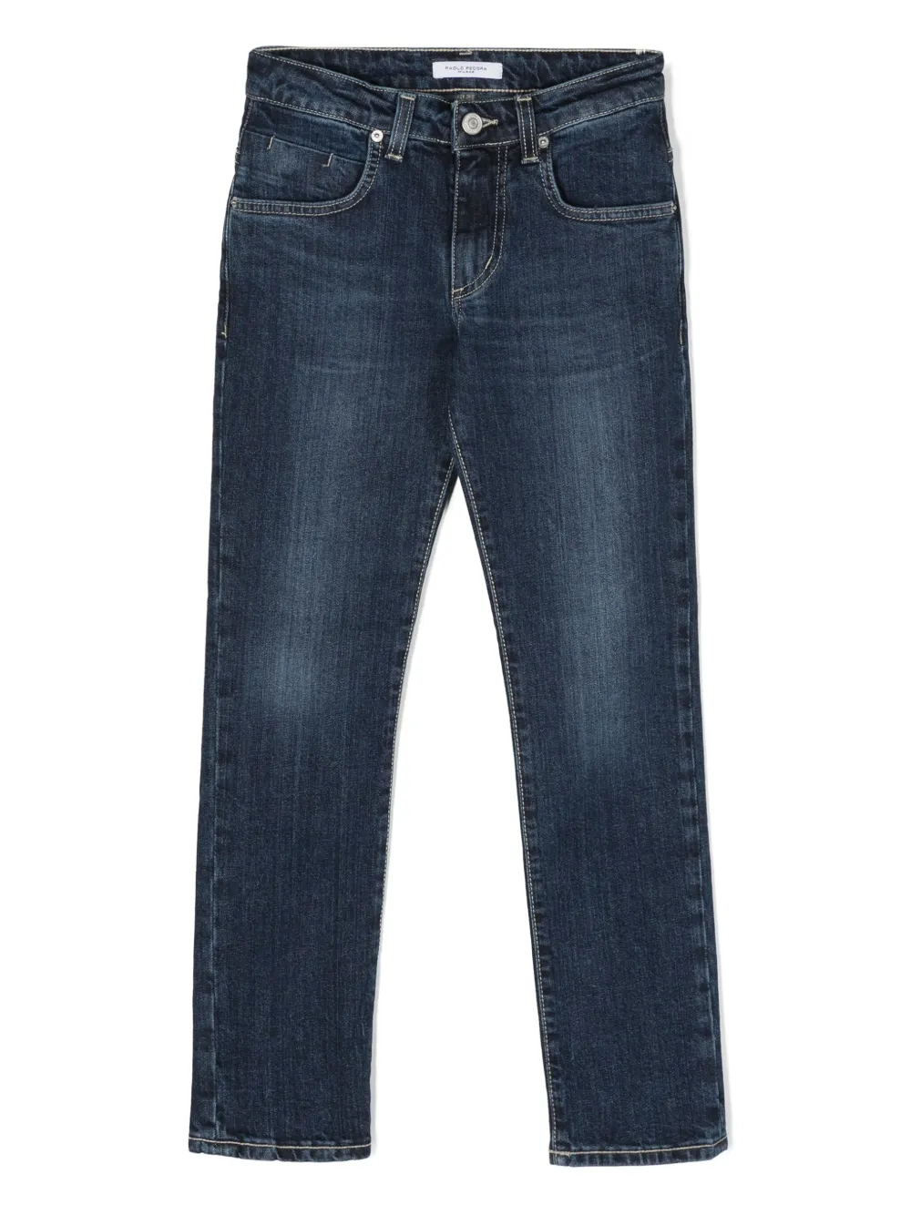 

Узкие джинсы средней посадки Paolo Pecora Kids, синий