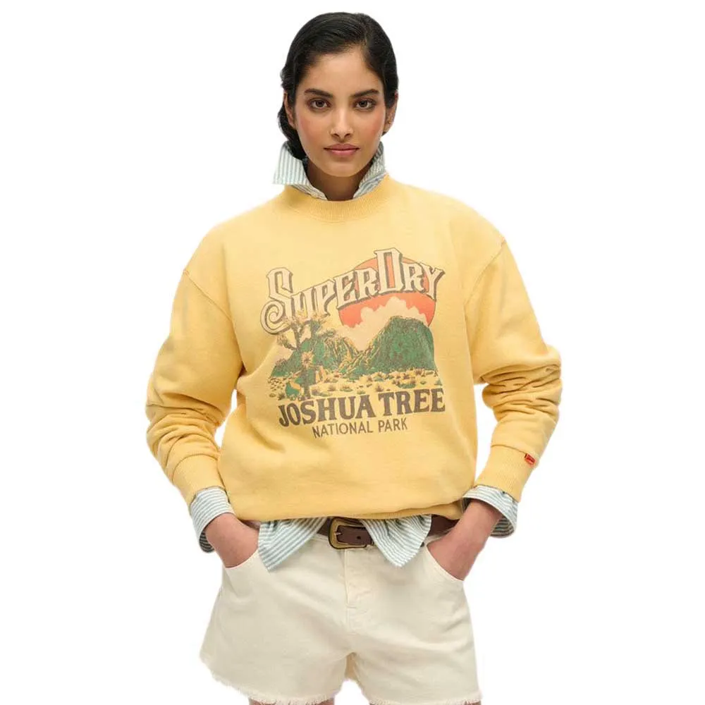 

Толстовка Superdry Souvenir Graphic Loose, желтый