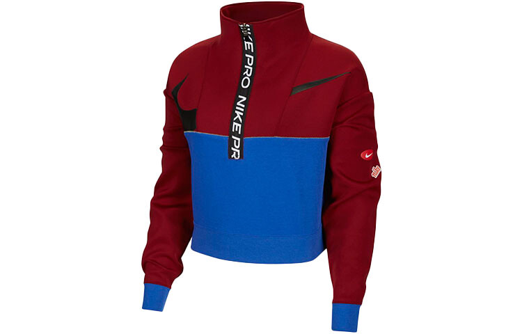 

Толстовка Dri-Fit женская красновато-синяя Nike, красный/синий