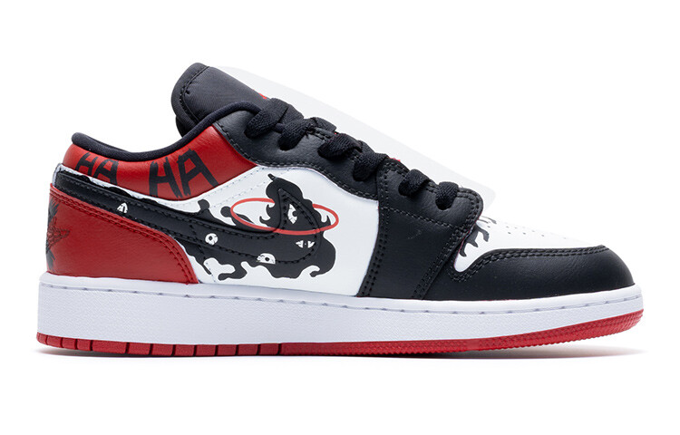 Кроссовки Air Jordan 1 Vintage Basketball Shoes Women's Low-Top Black/Red — фото 2