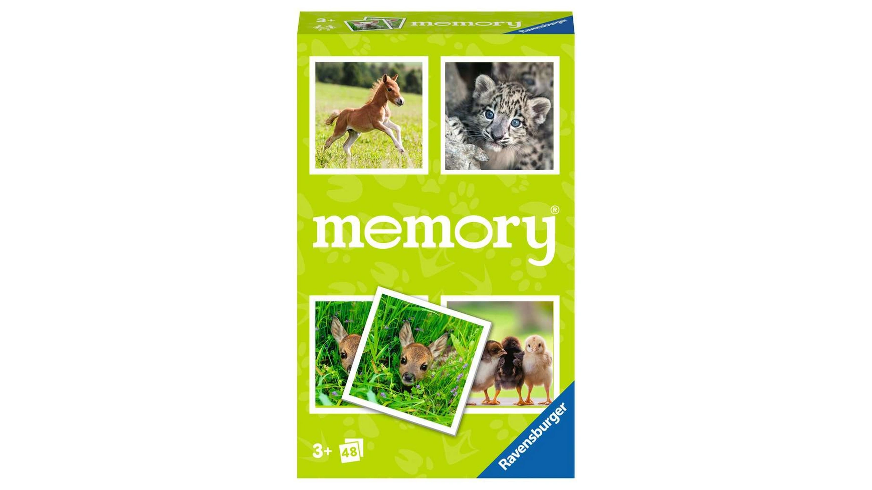 

Ravensburger Spiele Animal Baby Memory, классическая игра для любителей животных, игра на память для 2–6 игроков в возрасте от 3 лет и старше