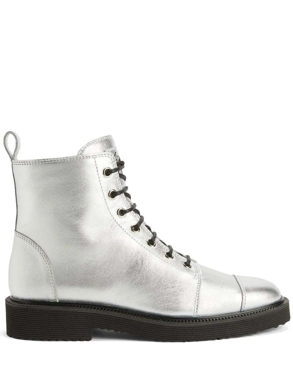 Ботинки Thora на шнуровке Giuseppe Zanotti, серебяный