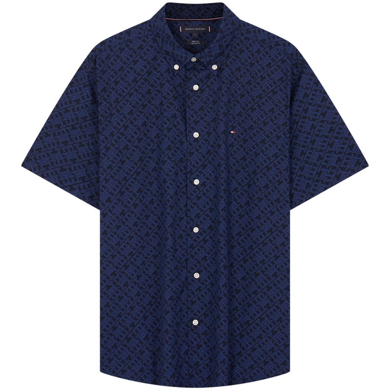

Tommy Hilfiger Рубашка мужская темно-синяя с принтом