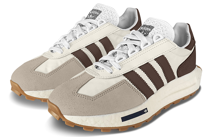 Adidas Originals Ретропи E5 Лоу-топ повседневные беговые кроссовки унисекс бежево-коричневые - тёмно-коричневые, цвет Dark Brown — фото 3
