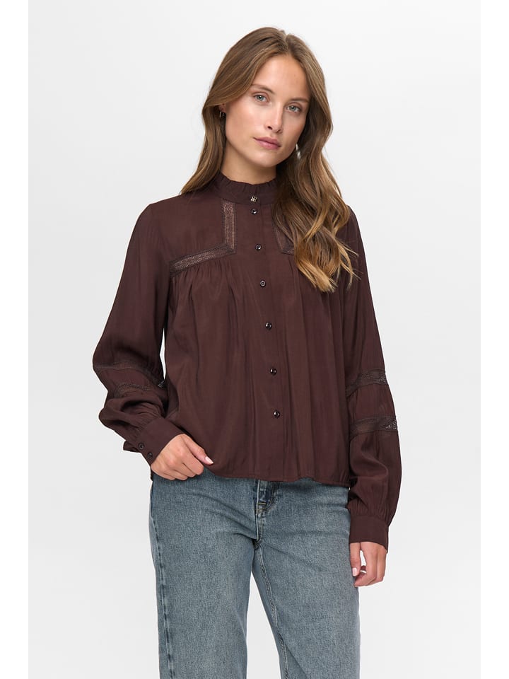 

NÜMPH Блузка «Нурика» темно-коричневого цвета