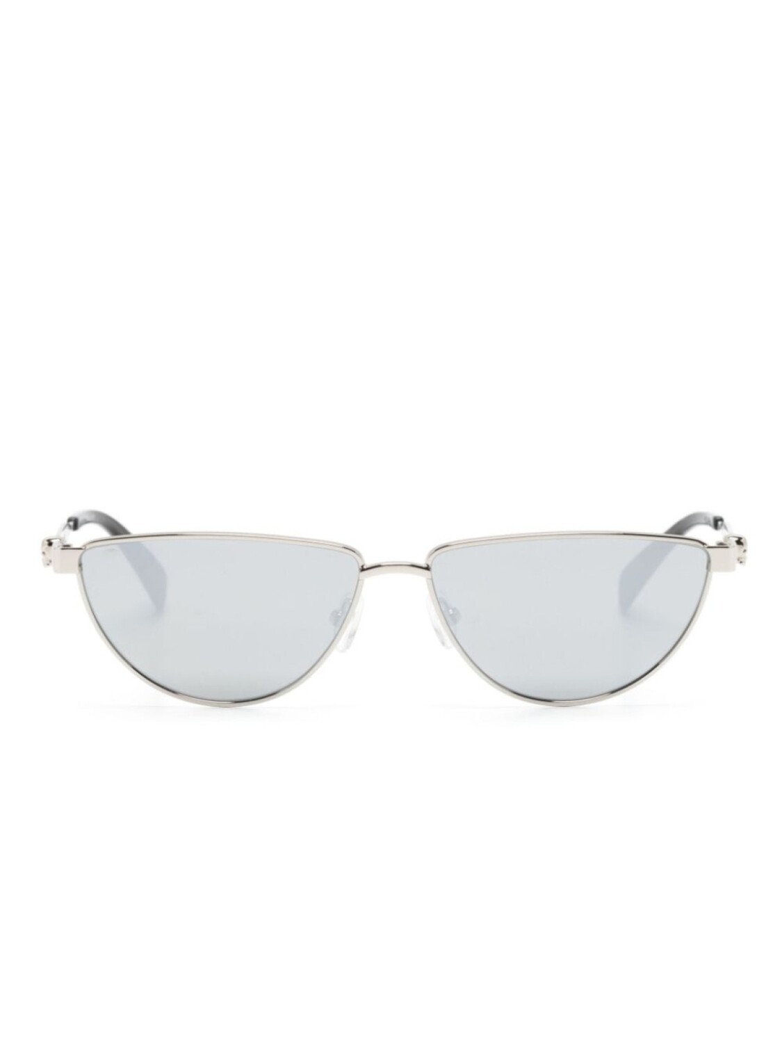 

Alexander McQueen Eyewear солнцезащитные очки в D-образной оправе, серебристый