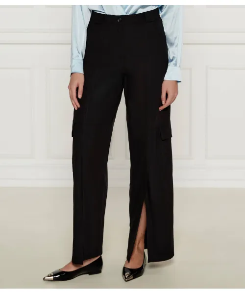 

Меховые брюки Flare fit Pinko, черный