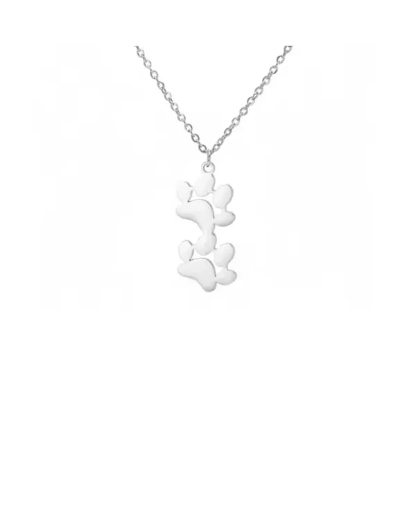 

Ожерелье Everpaw с двойным отпечатком лапы Hollywood Sensation, silver