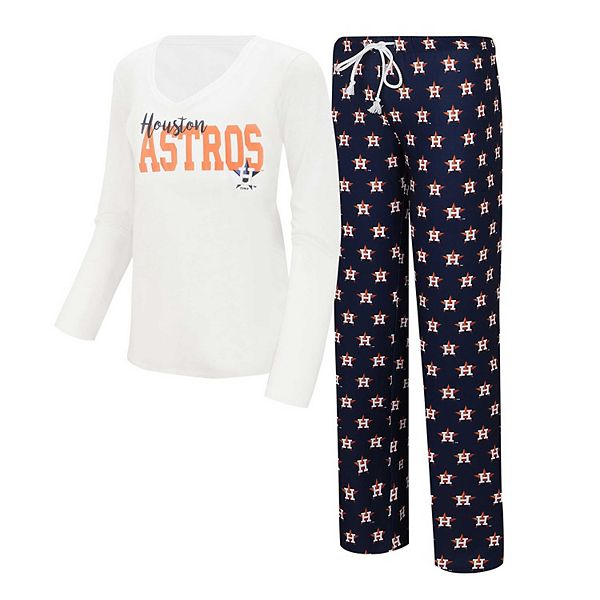

Женский комплект для сна concepts sport white/navy houston astros с длинным рукавом и v-образным вырезом Unbranded