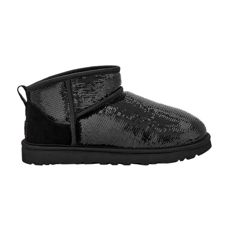 Ботинки UGG Wmns Classic с пайетками, черный