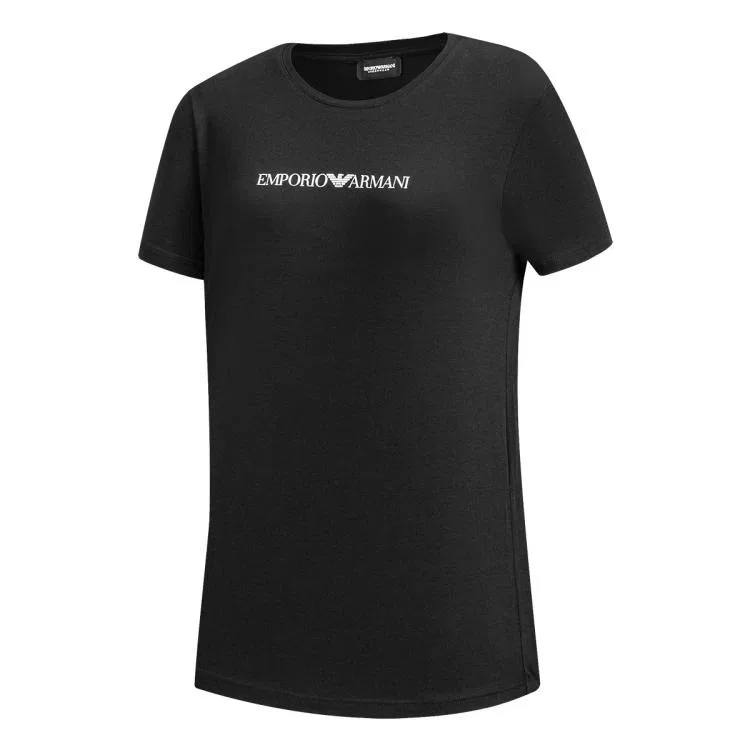 Женская футболка Set in Sleeve EMPORIO ARMANI, Black — фото 3
