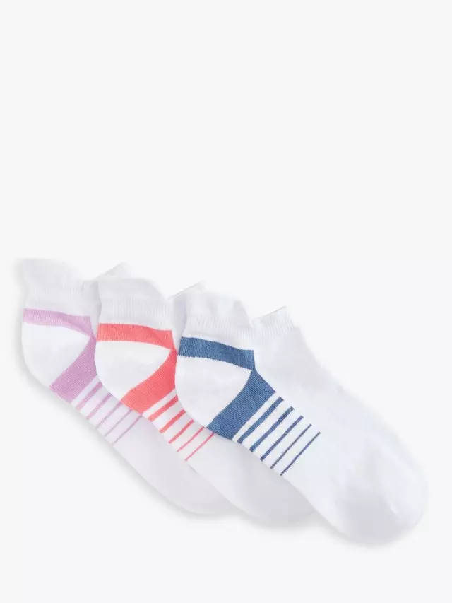 

Носки John Lewis Heel Tab Sports 3 шт, цвет white/multi