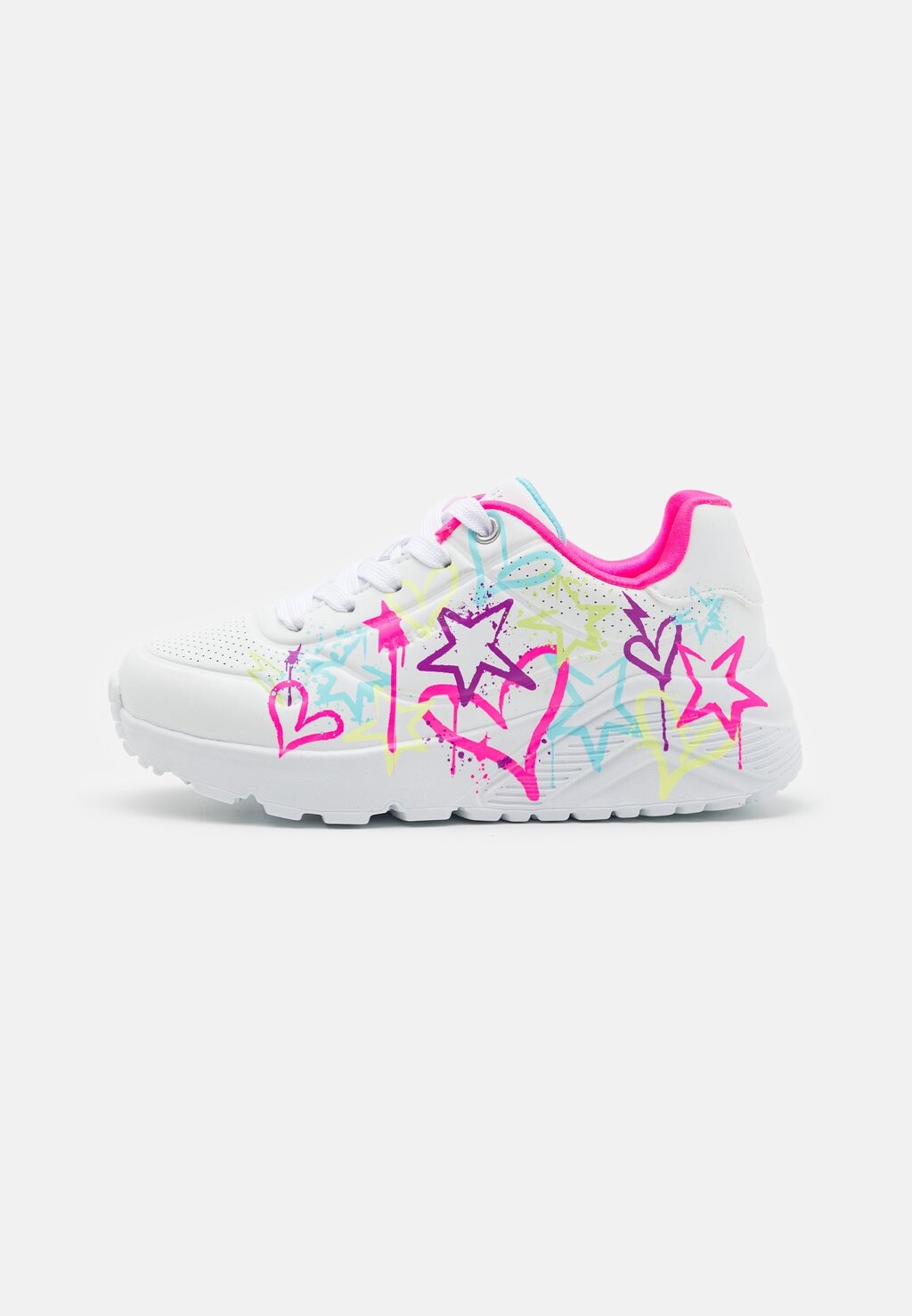 

Полукеды Uno Lite Skechers, цвет white/neon multi-coloured