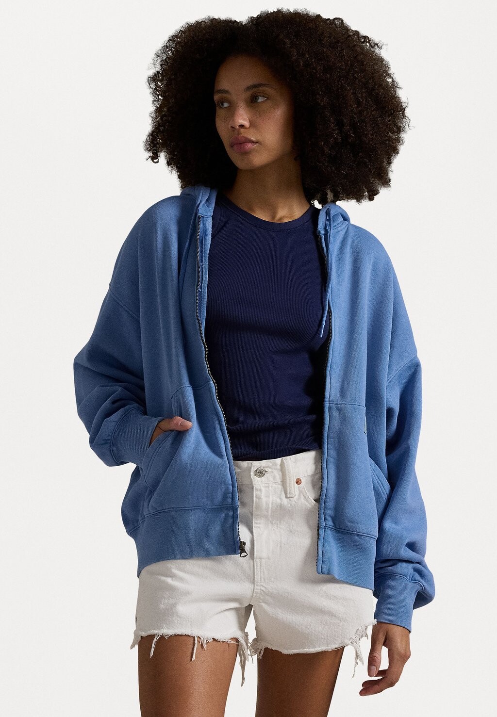 

Толстовка с капюшоном FLEECE FULL ZIP HOODIE Polo Ralph Lauren, синий
