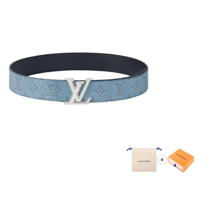 

LOUIS VUITTON Ремень Lv Lv Dimension 40mm двусторонний, Blue