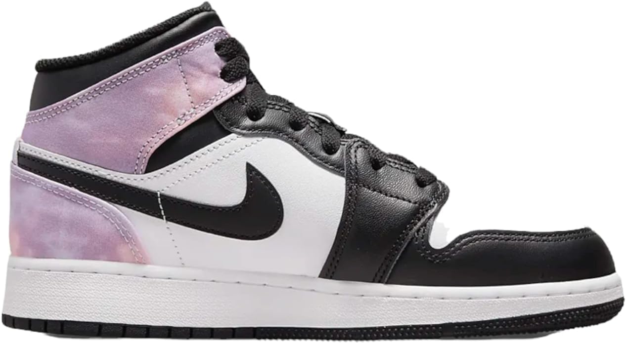 Детские кроссовки Nike Air Jordan 1 Mid, белый/черный — фото 2