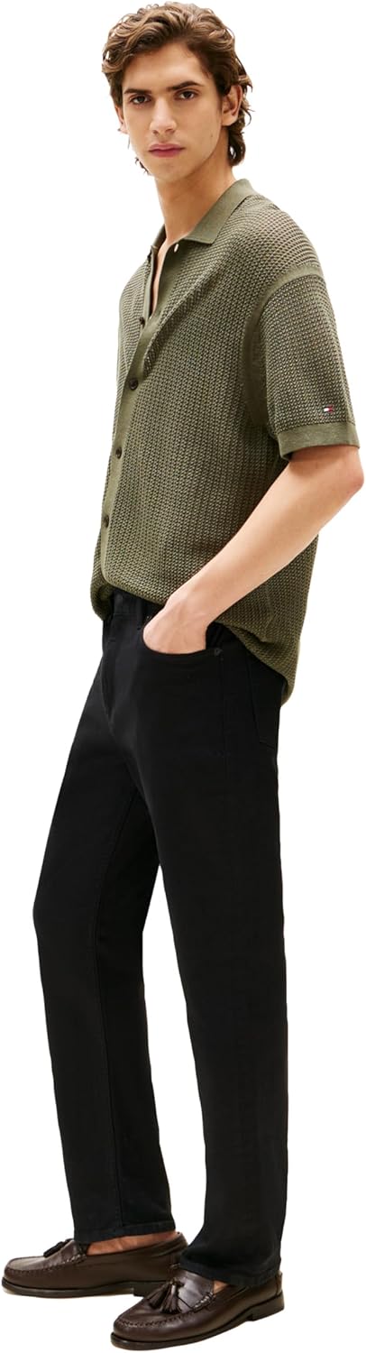Джинсы Tommy Hilfiger Straight Fit Stretch для мужчин, Black — фото 4