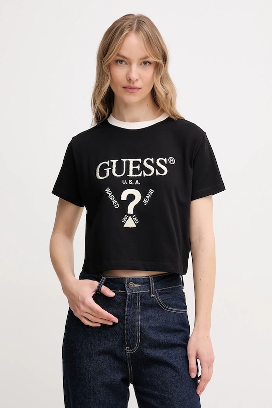 

Хлопковая футболка FILANTA Guess, черный