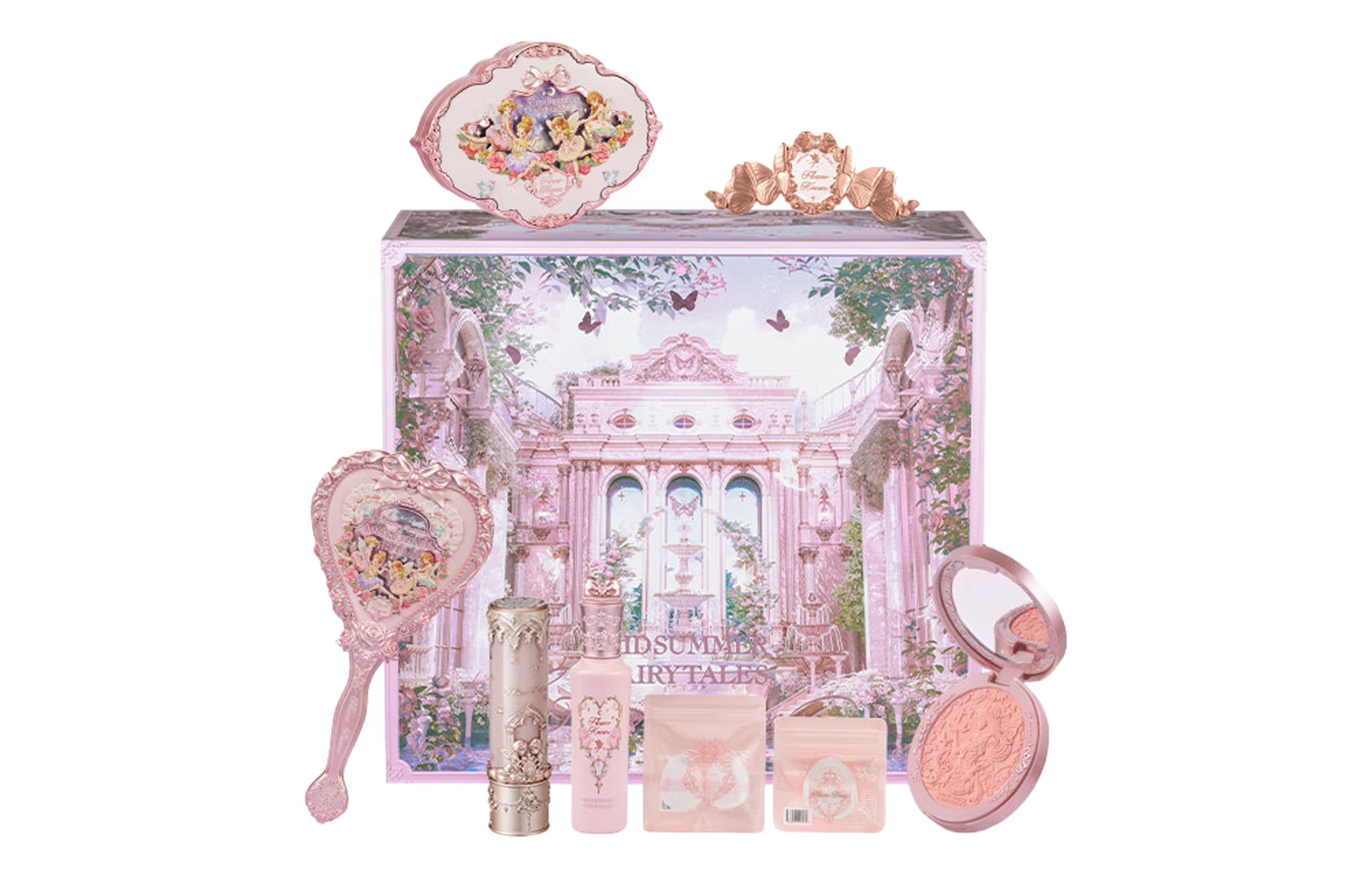 

Набор косметики flowerknows wind chime narrative подарочный комплект легко растушевывается коррекция тона кожи комплект из 8 предметов Flower Knows